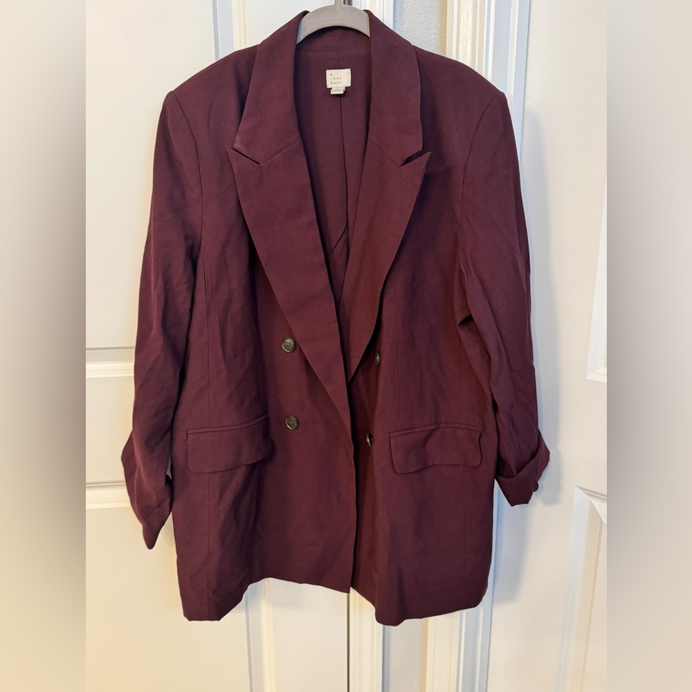 a new day Rich Maroon Blazer - Picture 8 of 9